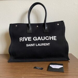 Saint Laurent Rive Gauche Black Tote Bag